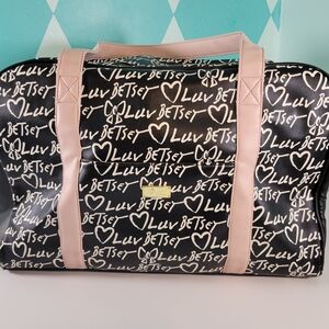 Betsey Johnson Black and Pink Women's Bag